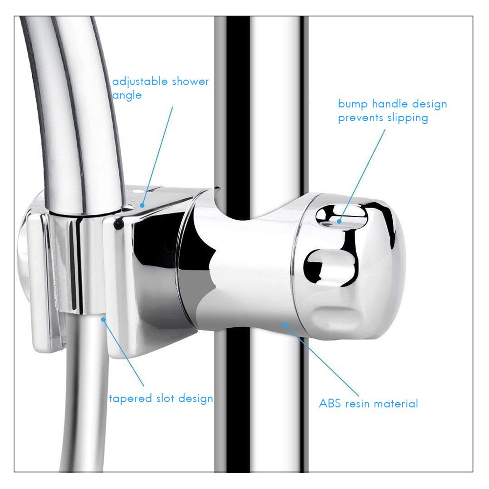 25mm Replacement Hand Shower Bracket for Slide Bar Adjustable Plated Bathroom Pipe Shower Head Holders