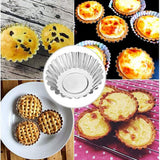 20Pcs Egg Tart Molds Mini Aluminum Cake Muffin Moulds Tins Pans Non Stick Cupcake Cake Moulds Kitchen Reusable Baking Tools