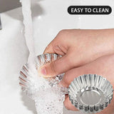 20Pcs Egg Tart Molds Mini Aluminum Cake Muffin Moulds Tins Pans Non Stick Cupcake Cake Moulds Kitchen Reusable Baking Tools