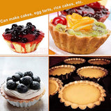 20Pcs Egg Tart Molds Mini Aluminum Cake Muffin Moulds Tins Pans Non Stick Cupcake Cake Moulds Kitchen Reusable Baking Tools - Rear View