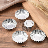 20Pcs Egg Tart Molds Mini Aluminum Cake Muffin Moulds Tins Pans Non Stick Cupcake Cake Moulds Kitchen Reusable Baking Tools
