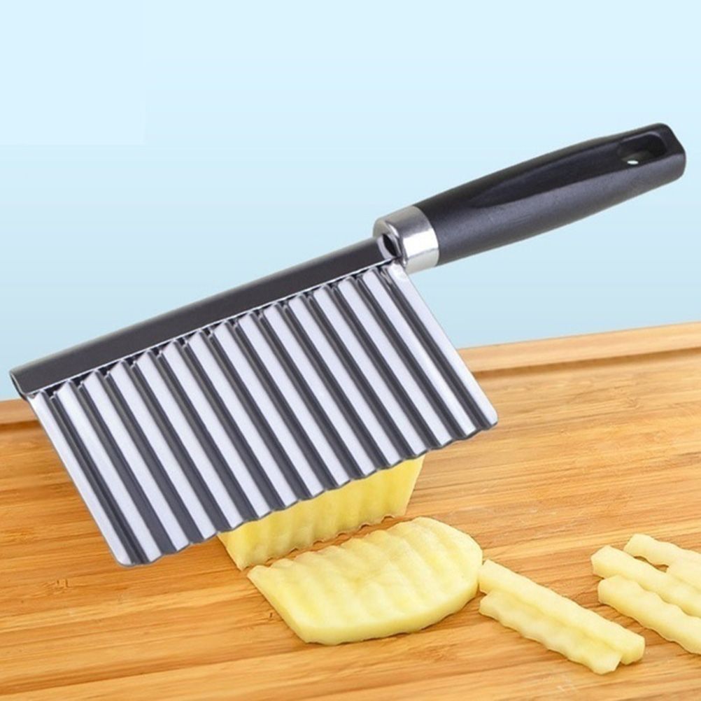 Stainless Steel Potato Dough Waves Cutter Slicing Tool Home Kitchen Vegetable Chip Cutter Cooking Tools