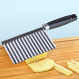 Stainless Steel Potato Dough Waves Cutter Slicing Tool Home Kitchen Vegetable Chip Cutter Cooking Tools