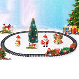 Christmas Train Set Electric Train with Lights and Music Railway Tracks Set Battery Operated Tracks Playset Christmas Gift for Kids - 45-Degree Angle