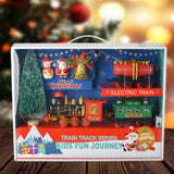 Christmas Train Set Electric Train with Lights and Music Railway Tracks Set Battery Operated Tracks Playset Christmas Gift for Kids - Low Angle