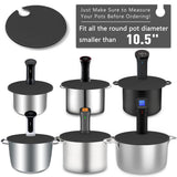 Sous Vide Lid for Cooking Silicone Sous Vide Lid for Stock Pots - Side View