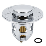 Sink Plug Stainless Steel Pop Up Sink Plug Universal Drain Plug for Countertop Washbasin Bath Plug