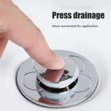 Sink Plug Stainless Steel Pop Up Sink Plug Universal Drain Plug for Countertop Washbasin Bath Plug - 45-Degree Angle