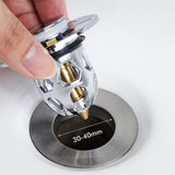Sink Plug Stainless Steel Pop Up Sink Plug Universal Drain Plug for Countertop Washbasin Bath Plug