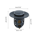 Sink Plug Stainless Steel Up Sink Plug Universal Drain Plug for Countertop Washbasin Bath Plug