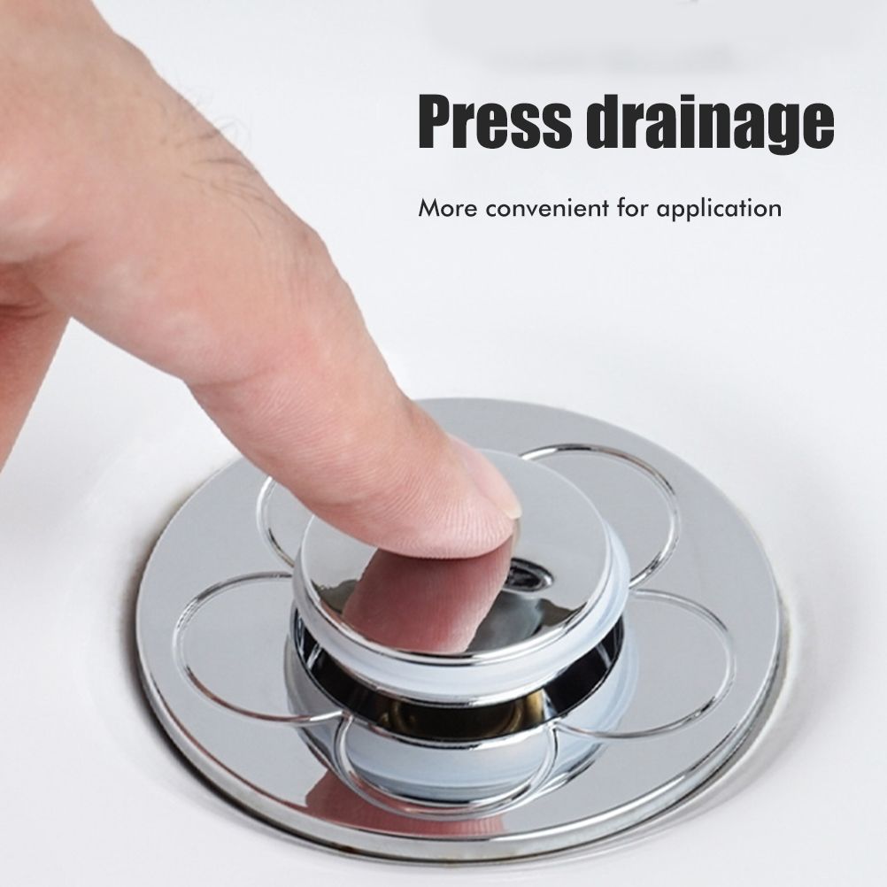 Sink Plug Stainless Steel Up Sink Plug Universal Drain Plug for Countertop Washbasin Bath Plug