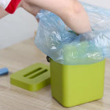 Small Kitchen Compost Bin 3L Kitchen Waste Bin Household Countertop Container with Lid for Rubbish Composter - Side View