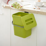 Small Kitchen Compost Bin 3L Kitchen Waste Bin Household Countertop Container with Lid for Rubbish Composter - Top-Down View