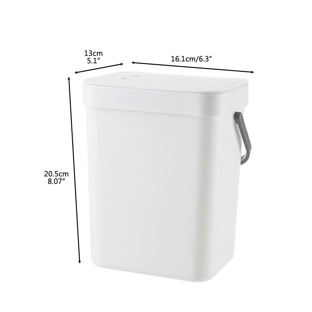 Small Kitchen Compost Bin 3L Kitchen Waste Bin Household Countertop Container with Lid for Rubbish Composter