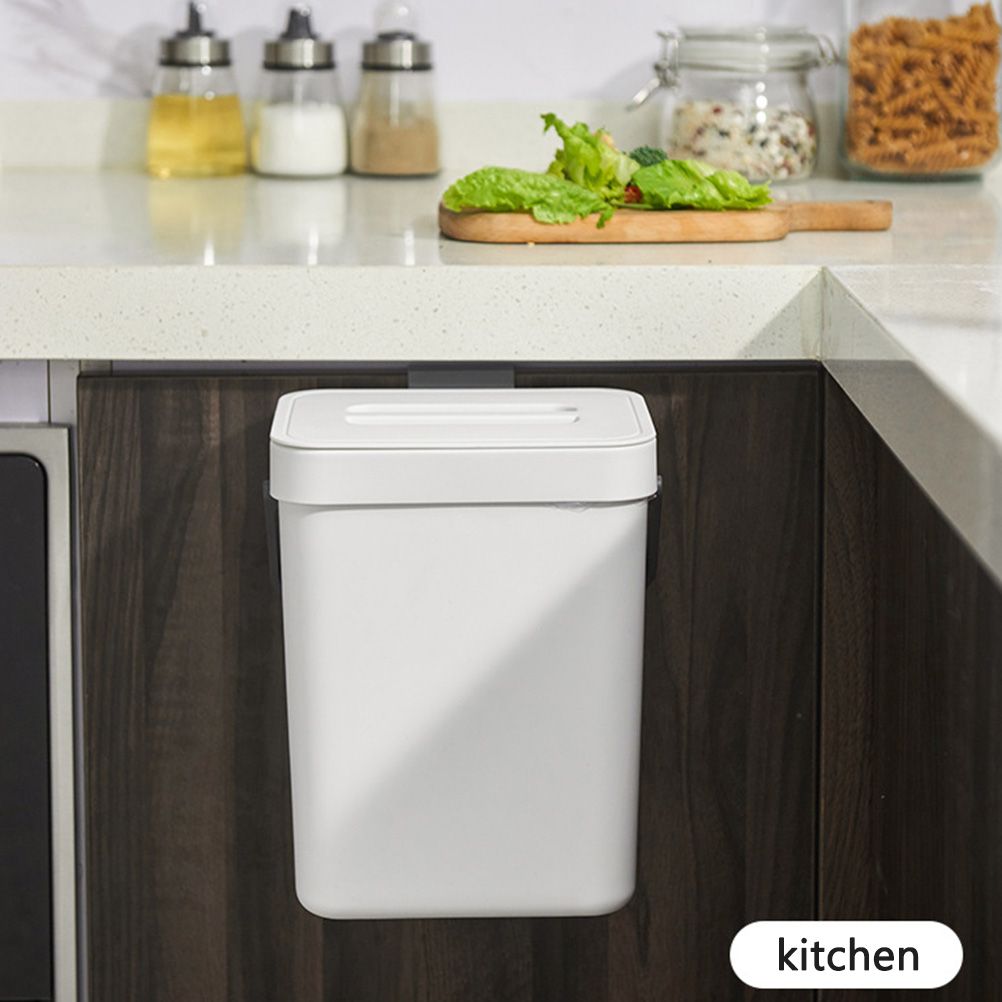 Small Kitchen Compost Bin 3L Kitchen Waste Bin Household Countertop Container with Lid for Rubbish Composter
