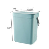 Small Kitchen Compost Bin 3L Kitchen Waste Bin Household Countertop Container with Lid for Rubbish Composter - Front View
