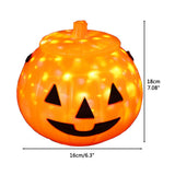 Halloween Pumpkin Bucket with LED Lights Sound Pumpkin Basket with Handle Halloween Candy Bucket Party Decor - Side View