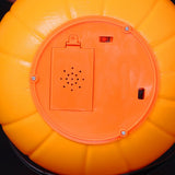 Halloween Pumpkin Bucket with LED Lights Sound Pumpkin Basket with Handle Halloween Candy Bucket Party Decor - 45-Degree Angle