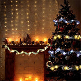 Christmas Fairy Lights Ribbon Christmas Lights Battery Operated String Lights Christmas Tree Christmas Party Holiday Indoor Outdoor Decoration - Top-Down View