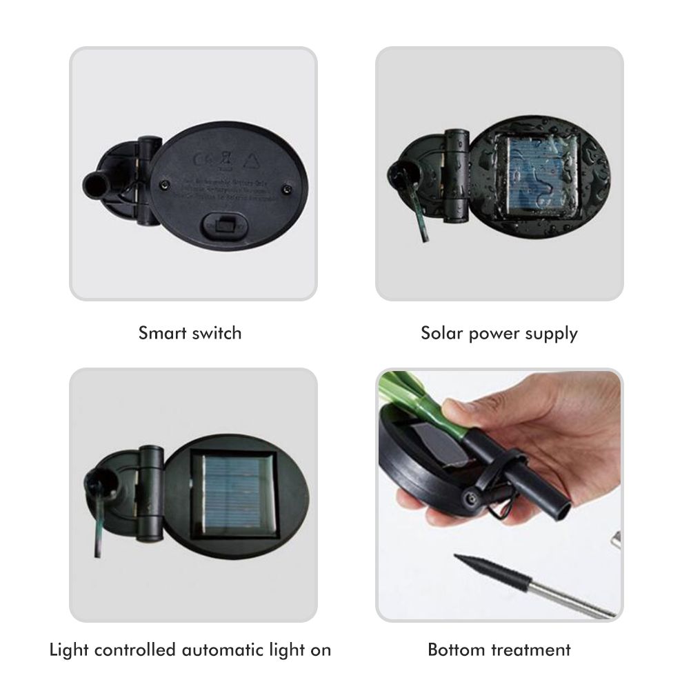 Solar Reed Garden Lights Waterproof LED Garden Stake Lights Decorative for Outdoor Lawn Patio Yard Pathway