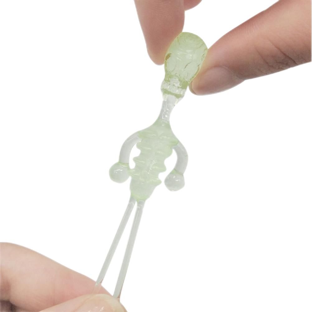10Pcs Halloween Stretchy Luminous Small Skeleton Toy TPR Stress Relief Toy Halloween Party Favors Supplies