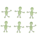 10Pcs Halloween Stretchy Luminous Small Skeleton Toy TPR Stress Relief Toy Halloween Party Favors Supplies