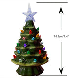 18.8cm Lighted Ceramic Christmas Tree Christmas Tabletop Decorations Christmas Lights - Front View