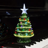 18.8cm Lighted Ceramic Christmas Tree Christmas Tabletop Decorations Christmas Lights