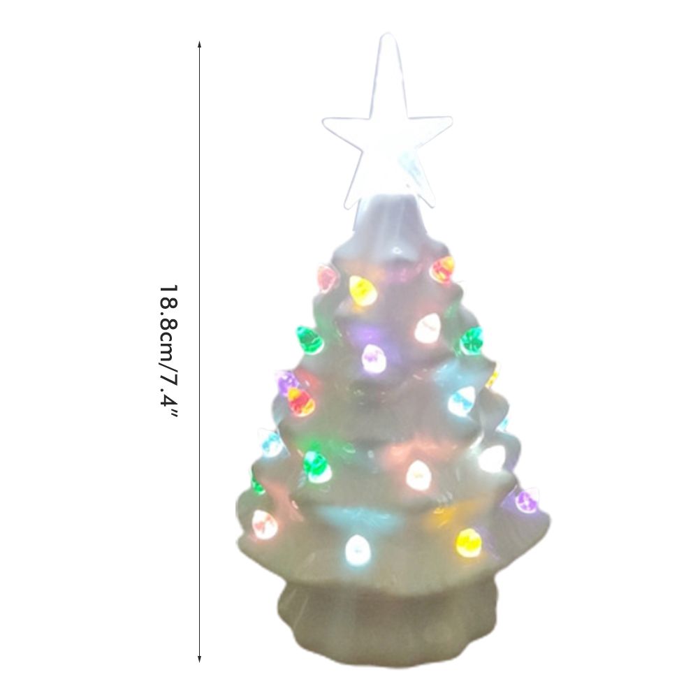 18.8cm Lighted Ceramic Christmas Tree Christmas Tabletop Decorations Christmas Lights
