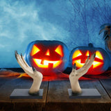 Halloween Horror Witch Hand Book Stand Resin Witch Hand Ornament Halloween Home Bar Decor Holiday Decorations - 45-Degree Angle