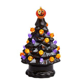 Lighted Ceramic Halloween Tree Tabletop Halloween Decoration Halloween Tree Pumpkin Light