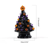 Lighted Ceramic Halloween Tree Tabletop Halloween Decoration Halloween Tree Pumpkin Light