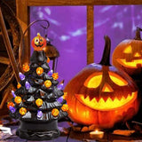 Lighted Ceramic Halloween Tree Tabletop Halloween Decoration Halloween Tree Pumpkin Light