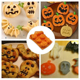 2Pcs Halloween Silicone Baking Molds with Pumpkin Skeleton Head Bat Ghost Shape Cake Mold Cupcake Chocolate Mold Halloween DIY Baking Tools - Rear View