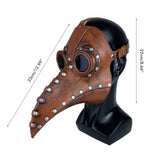 Halloween Beak Face Cover Latex Steampunk Face Cover for Halloween Party Cosplay Costume Dress Up Props Bar Decors - Front View