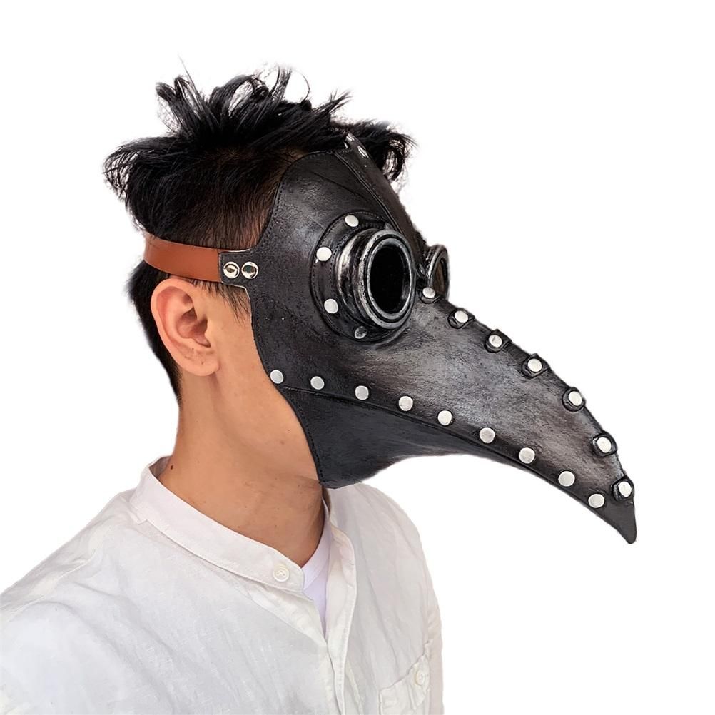 Halloween Beak Face Cover Latex Steampunk Face Cover for Halloween Party Cosplay Costume Dress Up Props Bar Decors