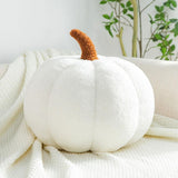 Artificial Pumpkin Cute Plush Pumpkin Fall Harvest Stuffed Pumpkin Halloween Thanksgiving Decorations Photography Props - Front View