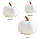 Artificial Pumpkin Cute Plush Pumpkin Fall Harvest Stuffed Pumpkin Halloween Thanksgiving Decorations Photography Props - Side View