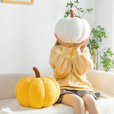 Artificial Pumpkin Cute Plush Pumpkin Fall Harvest Stuffed Pumpkin Halloween Thanksgiving Decorations Photography Props - 45-Degree Angle