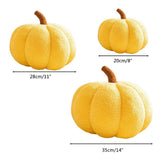 Artificial Pumpkin Cute Plush Pumpkin Fall Harvest Stuffed Pumpkin Halloween Thanksgiving Decorations Photography Props - Side View