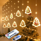 Fairy Christmas Lights LED Star Christmas Tree Snowman Santa String Lights for Indoor Outdoor Party Wedding Holiday Decorations