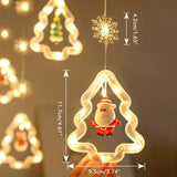 Fairy Christmas Lights LED Star Christmas Tree Snowman Santa String Lights for Indoor Outdoor Party Wedding Holiday Decorations