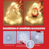 Fairy Christmas Lights LED Star Christmas Tree Snowman Santa String Lights for Indoor Outdoor Party Wedding Holiday Decorations