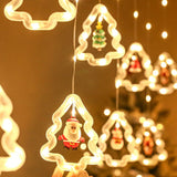 Fairy Christmas Lights LED Star Christmas Tree Snowman Santa String Lights for Indoor Outdoor Party Wedding Holiday Decorations