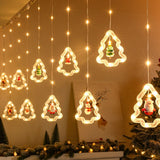 Fairy Christmas Lights LED Star Christmas Tree Snowman Santa String Lights for Indoor Outdoor Party Wedding Holiday Decorations - Extra Image