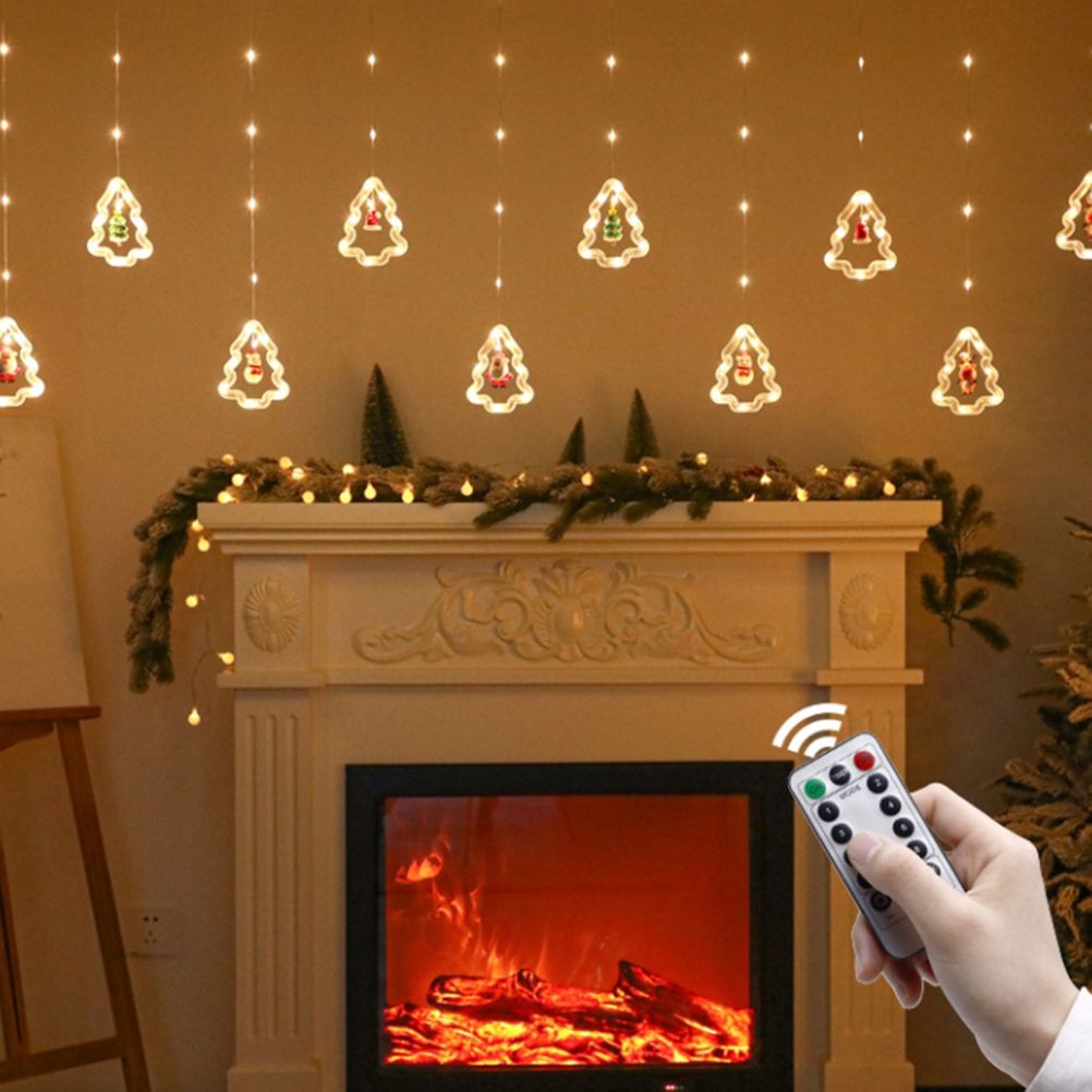 Fairy Christmas Lights LED Star Christmas Tree Snowman Santa String Lights for Indoor Outdoor Party Wedding Holiday Decorations