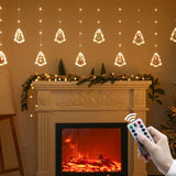 Fairy Christmas Lights LED Star Christmas Tree Snowman Santa String Lights for Indoor Outdoor Party Wedding Holiday Decorations - Extra Image