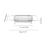 Over the Sink Colander Stainless Steel Expandable Strainer Basket Colander with Fine Mesh for Kitchen Sink Strain Drain Rinse Fruits Vegetables - Front View