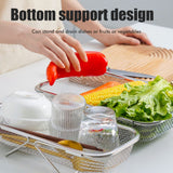 Over the Sink Colander Stainless Steel Expandable Strainer Basket Colander with Fine Mesh for Kitchen Sink Strain Drain Rinse Fruits Vegetables - Top-Down View