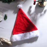 LED Christmas Hat Light Up Plush Santa Hat Christmas Costume Props Holiday Party Supplies